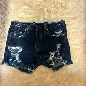 Dark denim shorts
